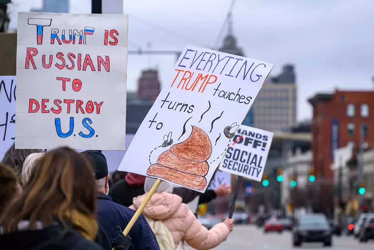 Image: Thousands protest Trump in Detroit as part of nationwide ‘Hands Off!’ rallies [PHOTOS]