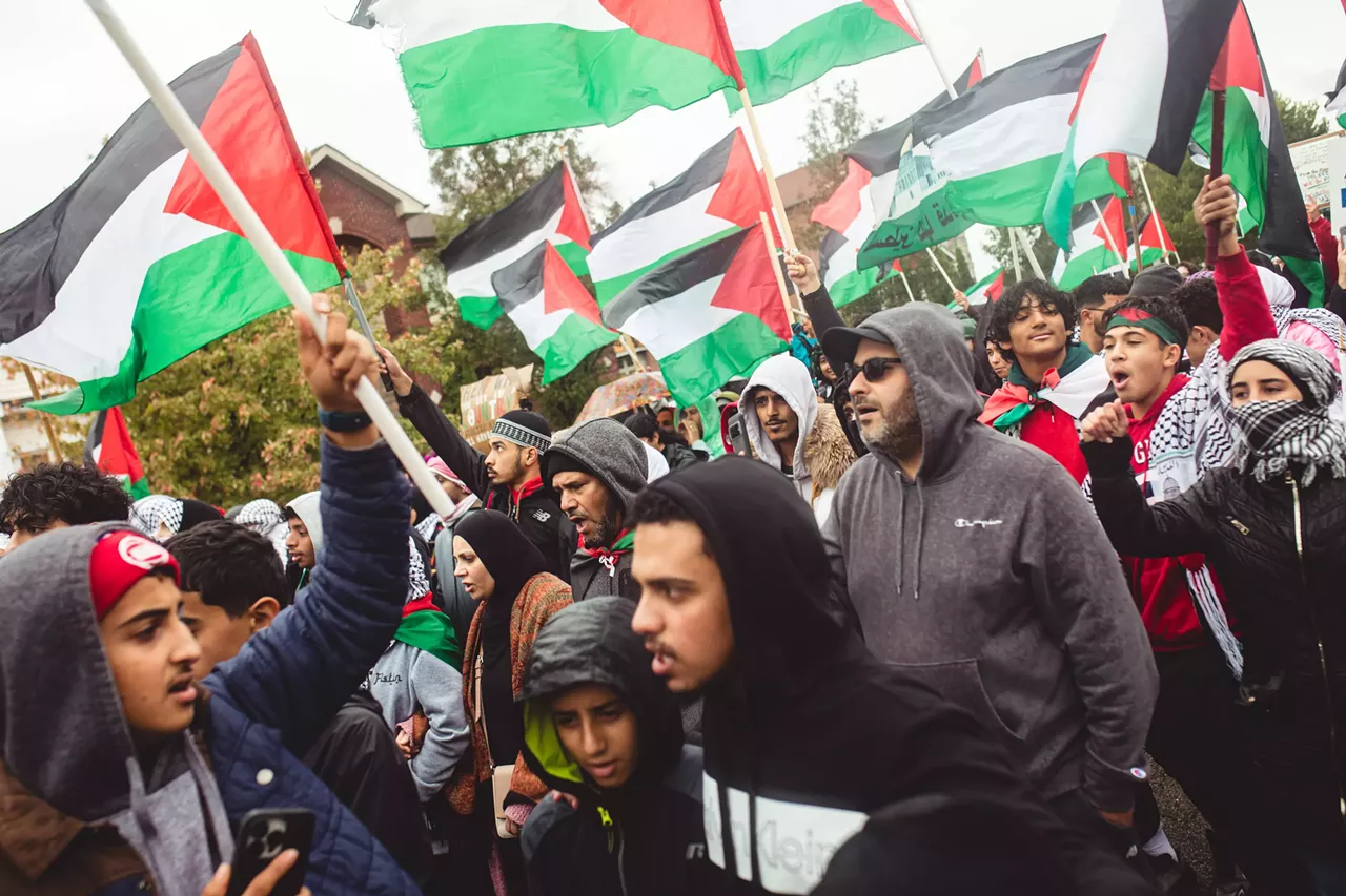 Image: Thousands show solidarity with Palestine at Dearborn rally