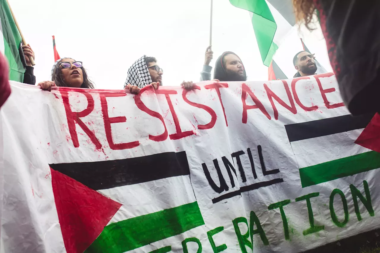 Image: Thousands show solidarity with Palestine at Dearborn rally