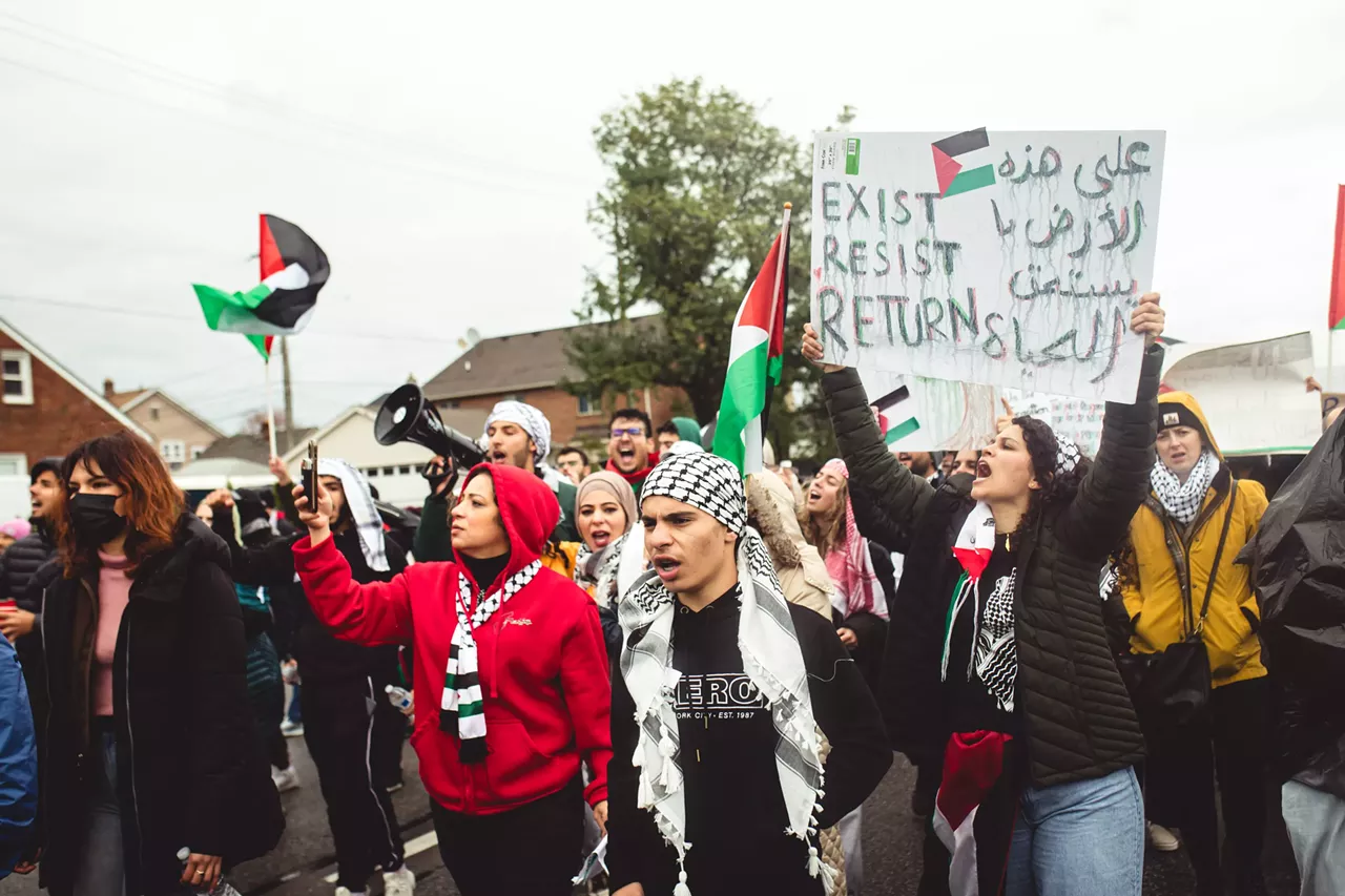 Image: Thousands show solidarity with Palestine at Dearborn rally