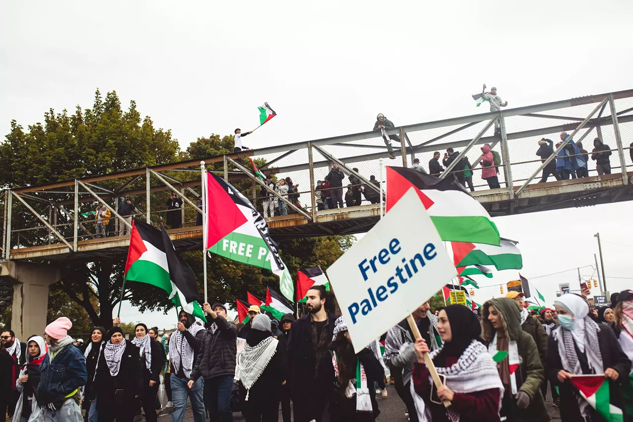 Image: Thousands show solidarity with Palestine at Dearborn rally