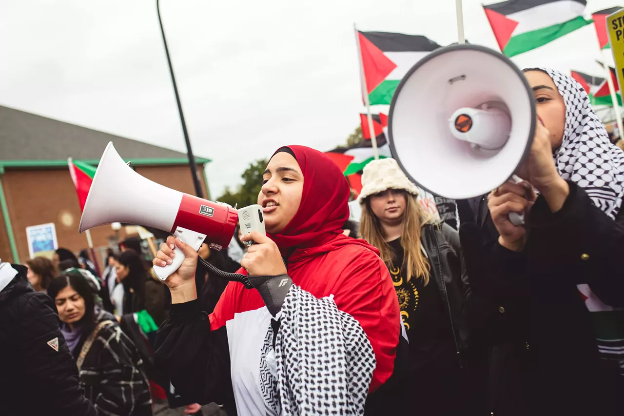 Image: Thousands show solidarity with Palestine at Dearborn rally
