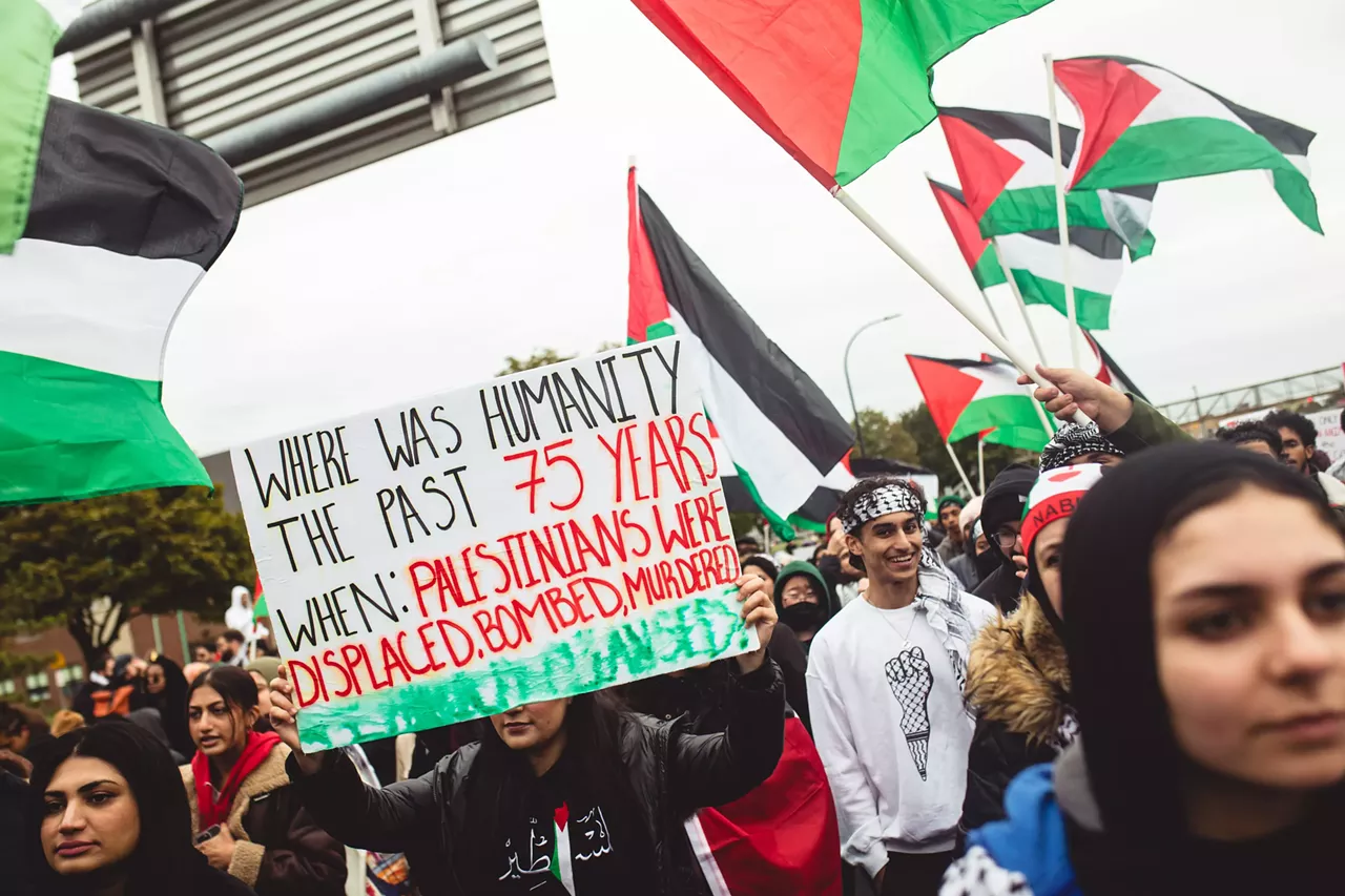 Image: Thousands show solidarity with Palestine at Dearborn rally