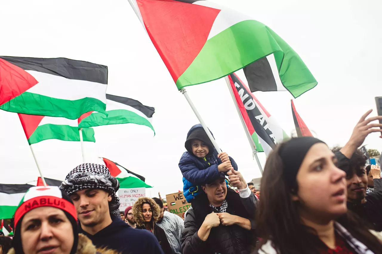 Image: Thousands show solidarity with Palestine at Dearborn rally
