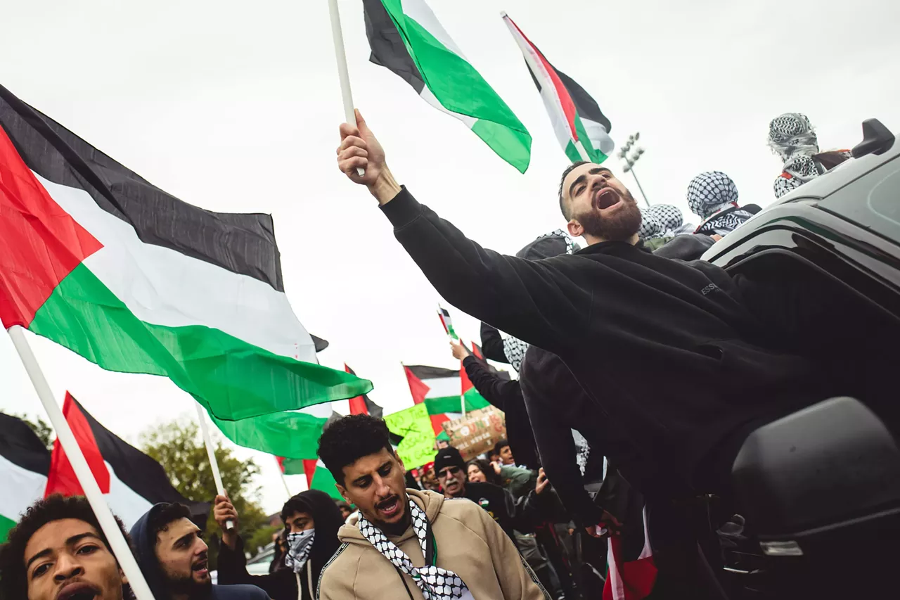 Image: Thousands show solidarity with Palestine at Dearborn rally