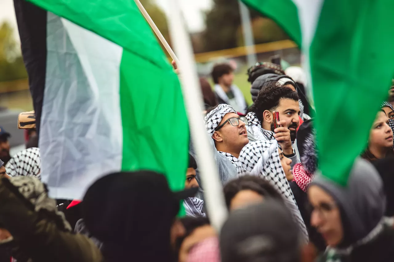 Image: Thousands show solidarity with Palestine at Dearborn rally