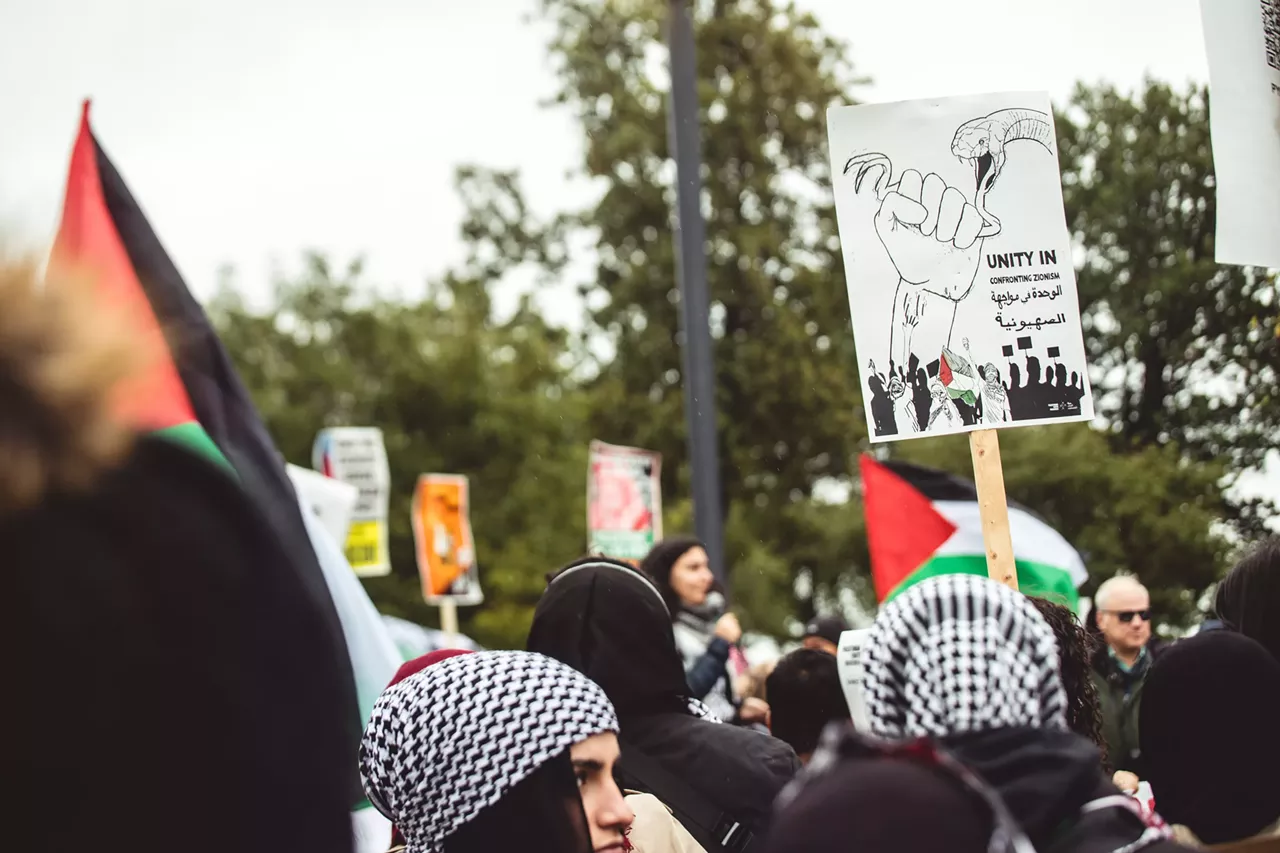 Image: Thousands show solidarity with Palestine at Dearborn rally