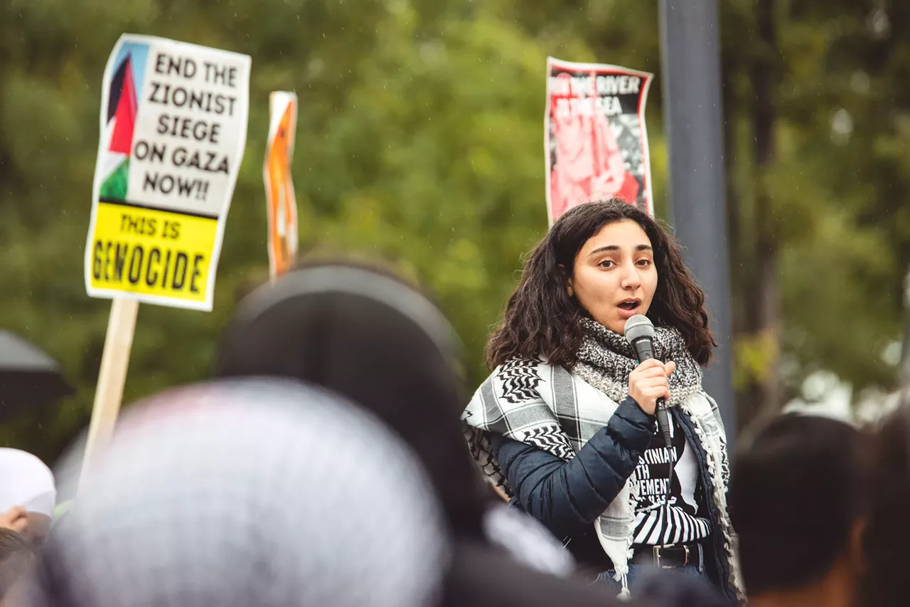Image: Thousands show solidarity with Palestine at Dearborn rally