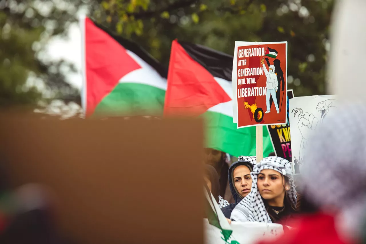 Image: Thousands show solidarity with Palestine at Dearborn rally