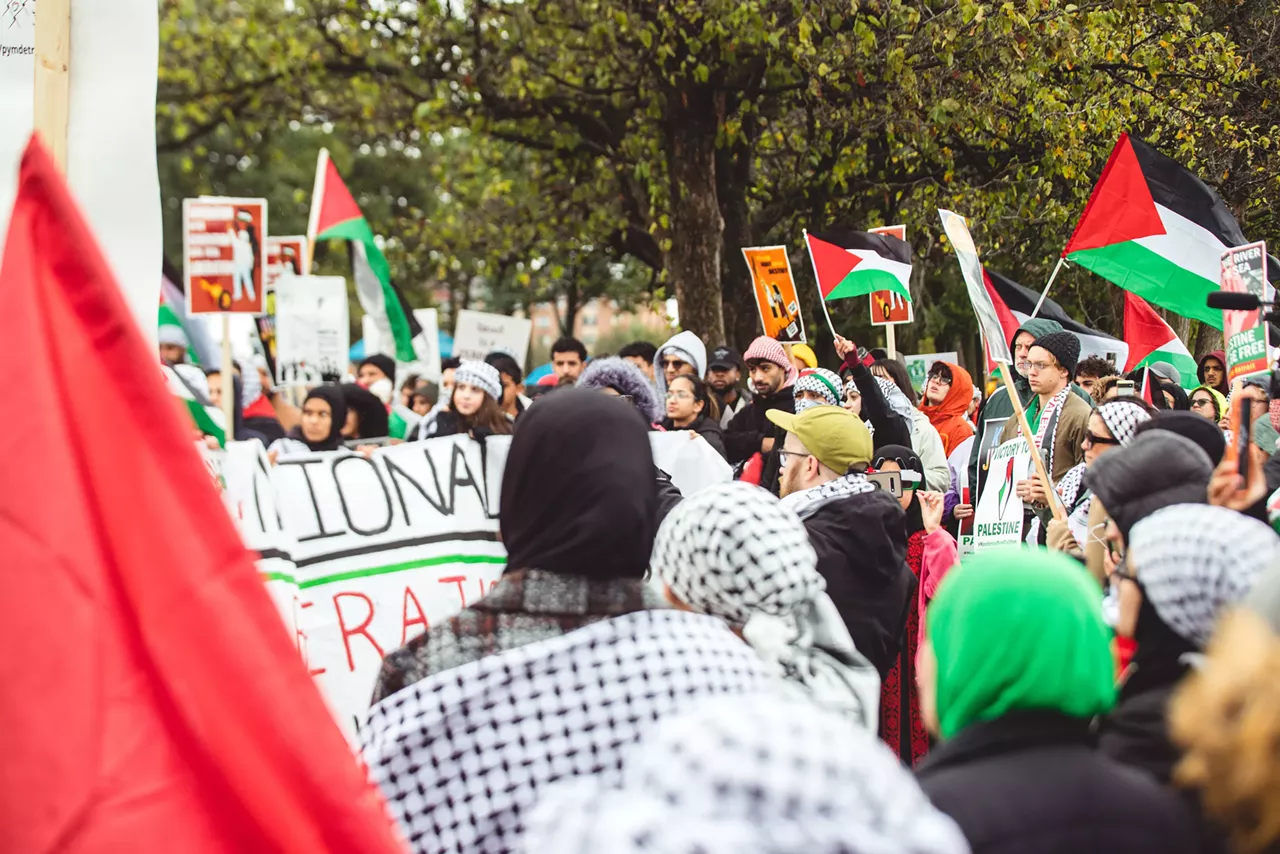 Image: Thousands show solidarity with Palestine at Dearborn rally