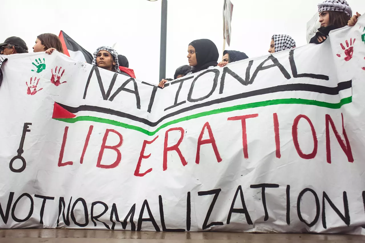 Image: Thousands show solidarity with Palestine at Dearborn rally