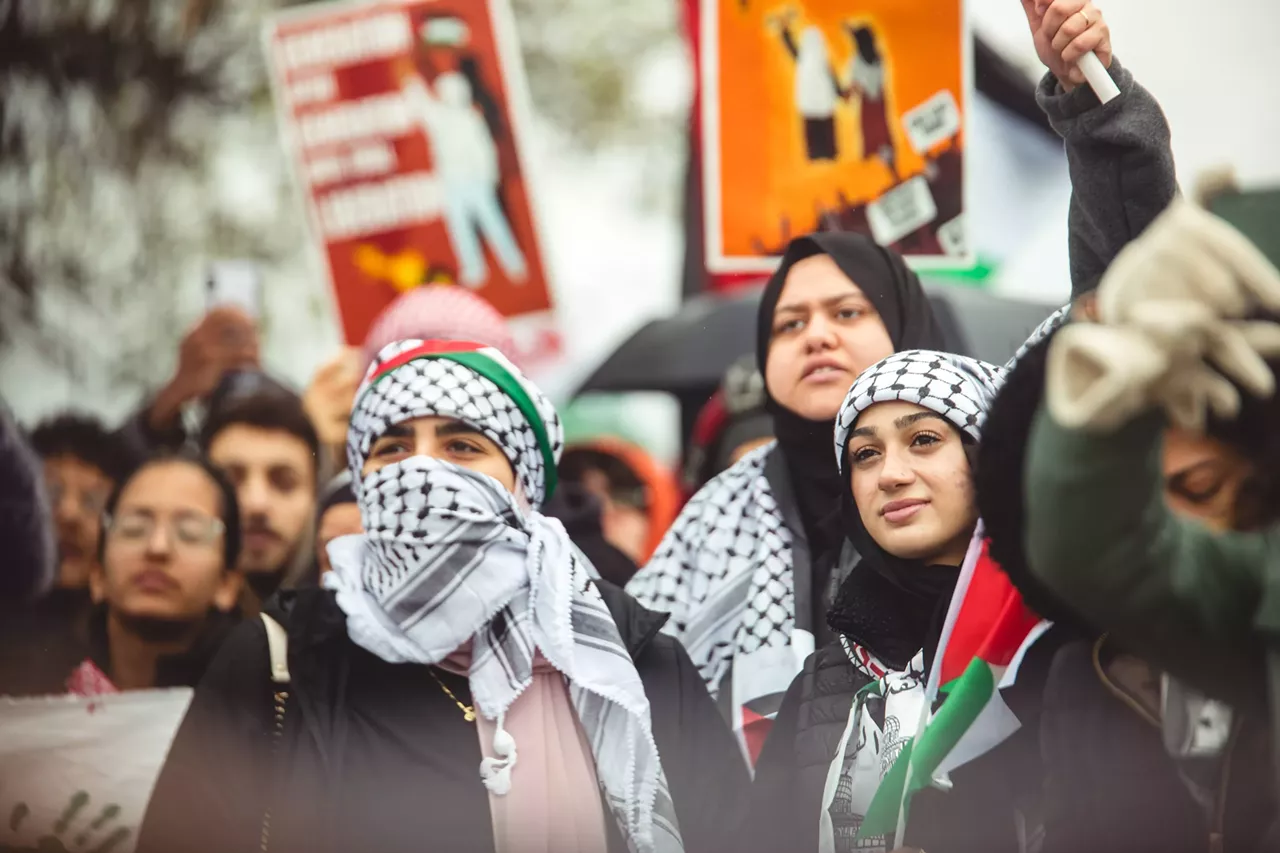 Image: Thousands show solidarity with Palestine at Dearborn rally