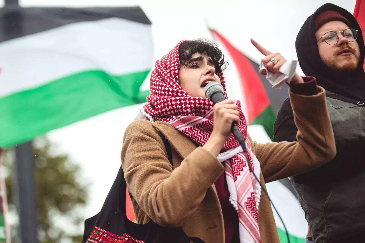 Image: Thousands show solidarity with Palestine at Dearborn rally
