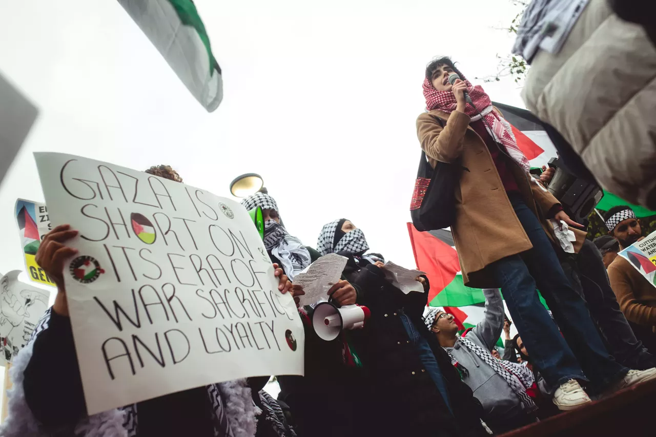 Image: Thousands show solidarity with Palestine at Dearborn rally