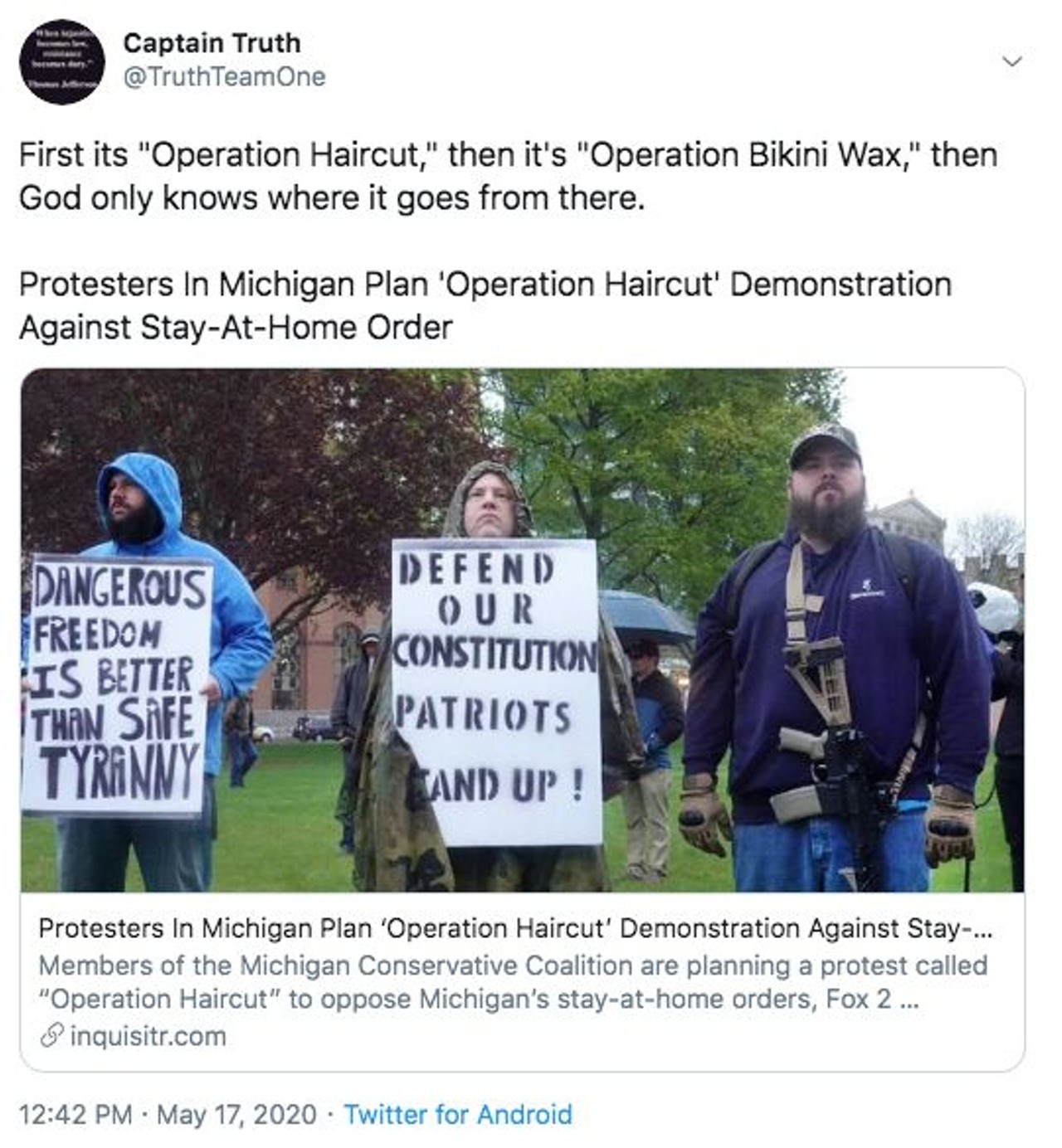 Twitter reacts to Lansing's 'Operation Haircut,' where barbers protested Whitmer's stay-at-home order