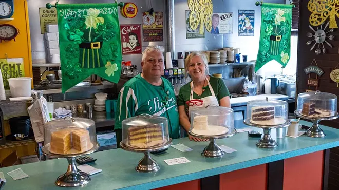 Garrett Taylor with Sidestreet Diner partner Meghan Josefosky.