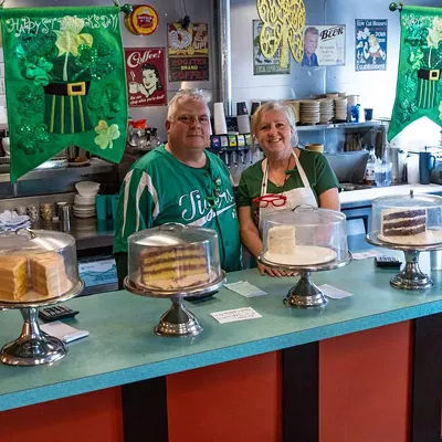 Garrett Taylor with Sidestreet Diner partner Meghan Josefosky.