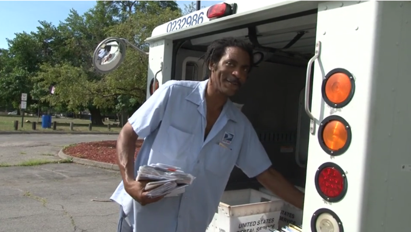 Wendell Watkins is the postal delivery person at the center of 'Detroit 48202: Conversations Along a Postal Route'. - Screenshot from trailer