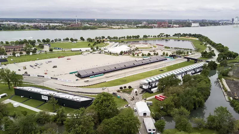 Park or race track? Belle Isle pictured in May 26, 2017. - James Piedmont