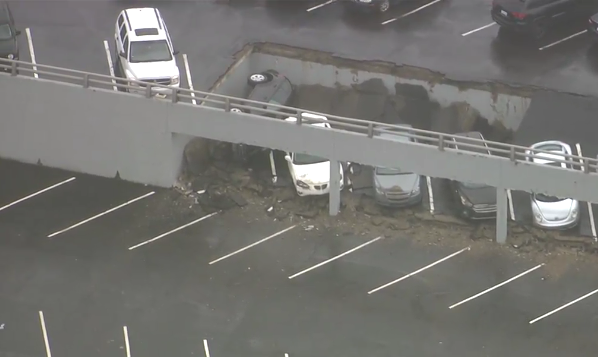 Parking deck collapse in downtown Detroit. - WDIV