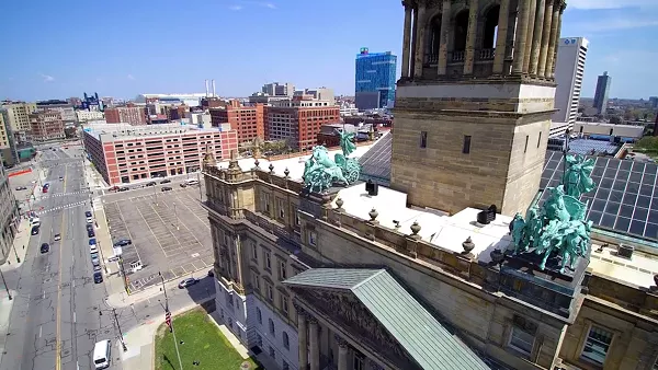 Some drone footage of Detroit's Old Wayne County Building, and a cautionary tale
