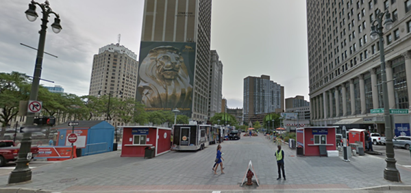 Cadillac Square will turn into a giant beer garden this summer. - Courtesy of Google