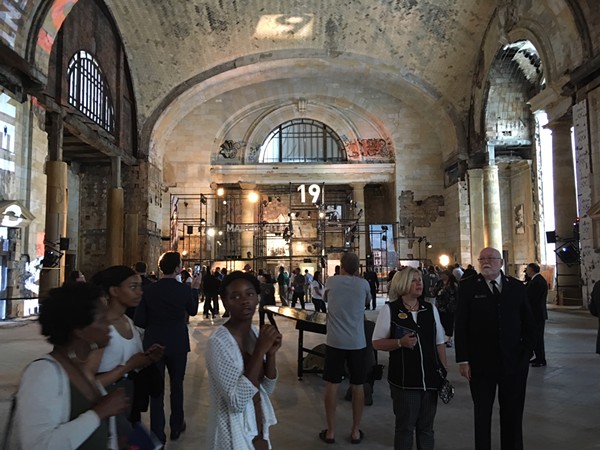 Guests were invited inside Michigan Central Station during Ford's celebration on Tuesday. An open house is available to the general public this weekend. - Lee DeVito