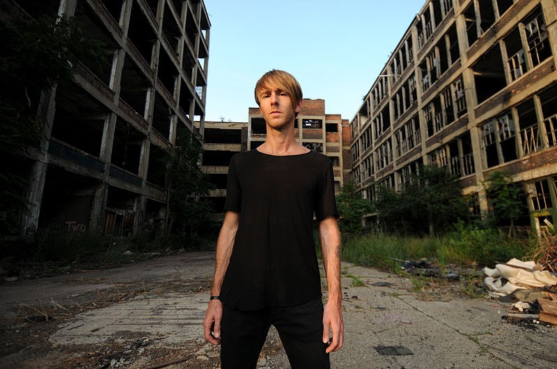 Windsor native Richie Hawtin outside Detroit's infamous Packard Plant - Photo by Riva Sayegh via Wikimedia Commons