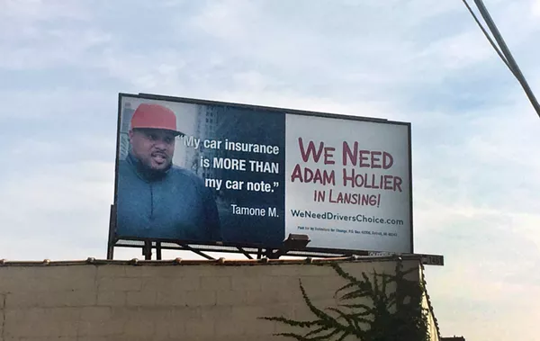 A campaign sign for Adam Hollier on Detroit's east side. - Tom Perkins for Metro Times