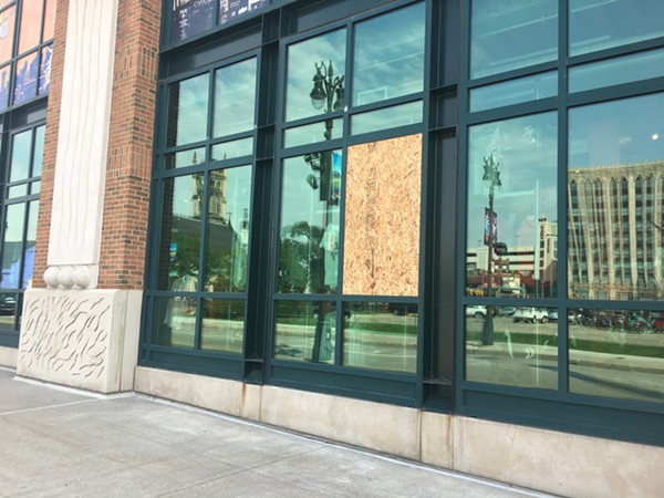 Man takes sledgehammer to Comerica Park, shattering windows and doors (3)