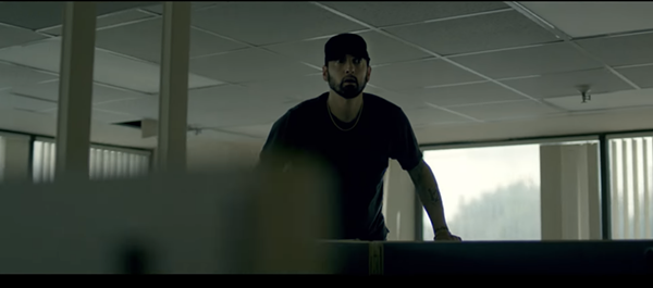 Eminem is haunted by his critics in "Fall" video - Screen grab