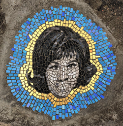 "Aretha Franklin" mosaic located at Rivard and Adelaide. - JIM BACHOR