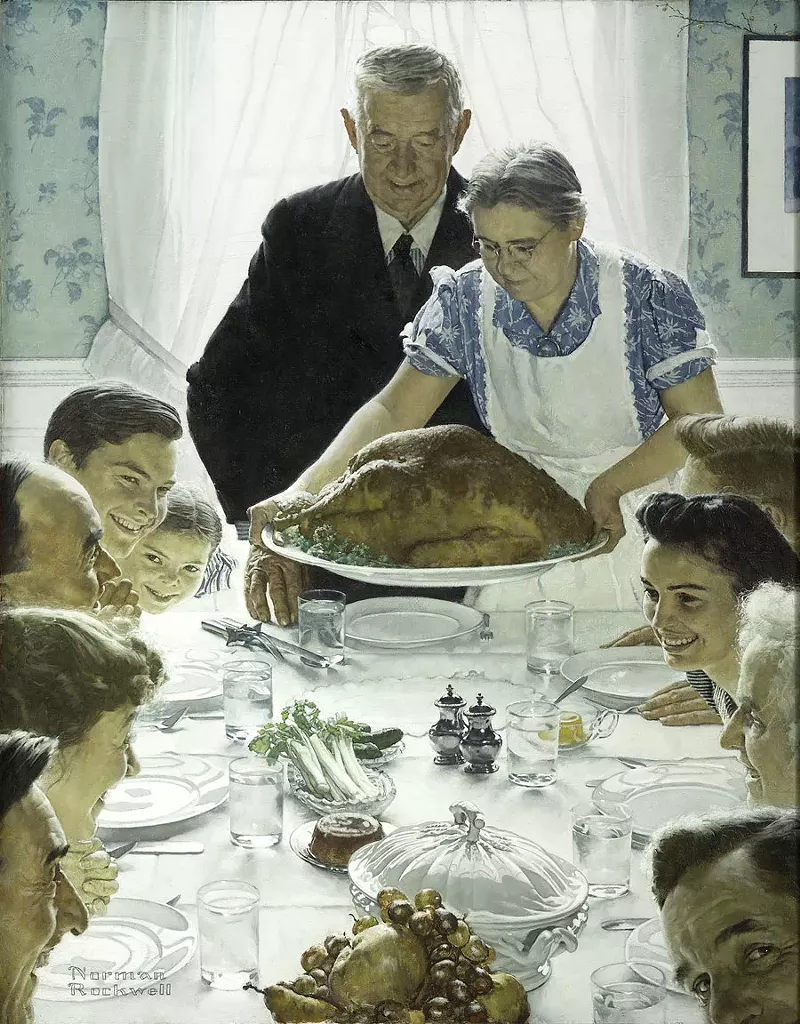Norman Rockwell (1894-1978), Freedom from Want, 1943. Story illustration for The Saturday Evening Post, March 6, 1943. - Collection of Norman Rockwell Museum. ©SEPS: Curtis Licensing, Indianapolis, IN. All rights reserved. curtislicensing.com