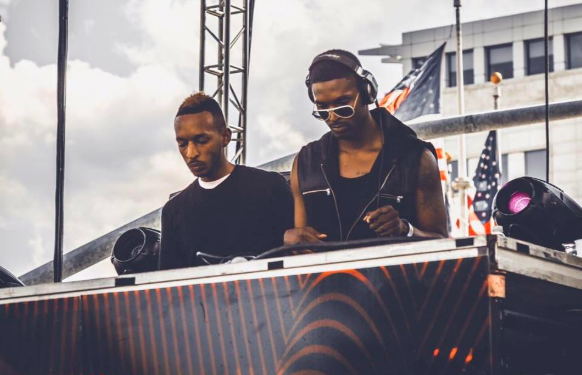 Damarii Saunderson, right, plays Movement Electronic Music Festival with his brother in 2016. - FACEBOOK, DAMARII SAUNDERSON