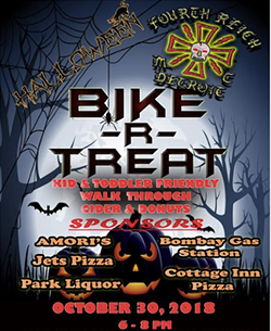 Flyer for the Bike-R-Treat event hosted by Fourth Reich Motorcycle Group.