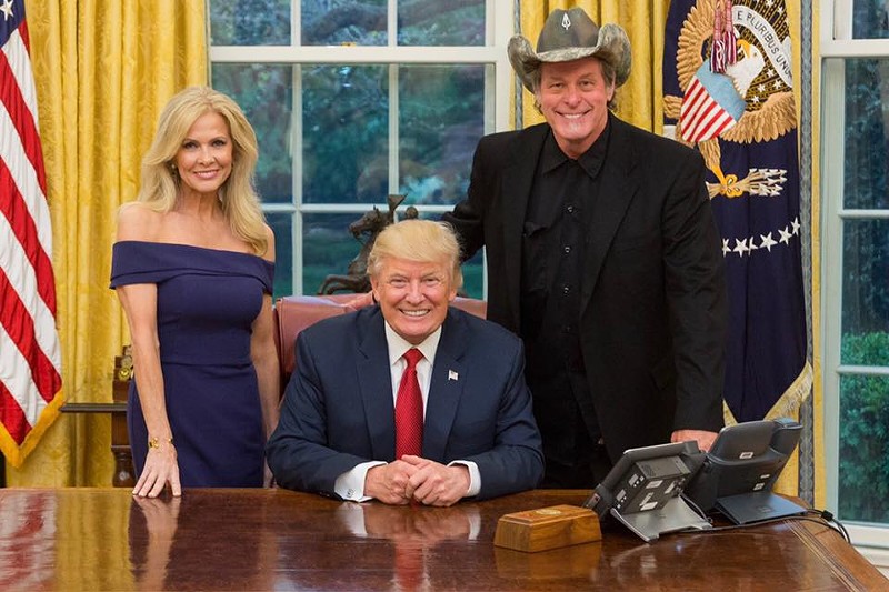 This is a horrifying Christmas card - Photo via Ted Nugent's Facebook.