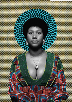 Aretha Franklin portrait by Makeba Rainey - Courtesy of Irwin House Gallery