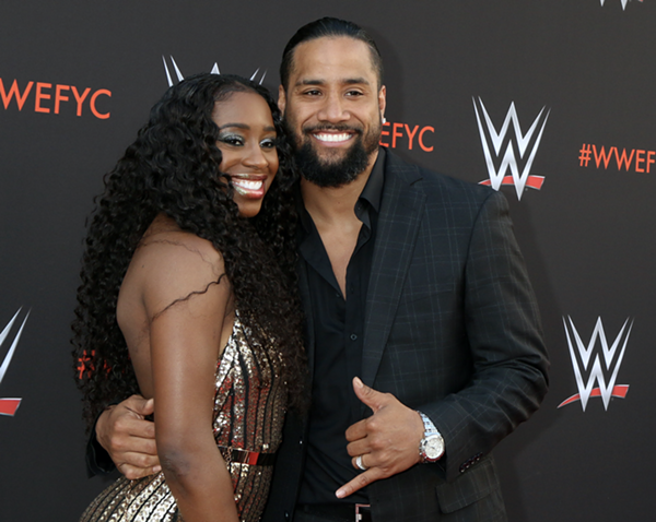 Jimmy Uso and wife Naomi. - Kathy Hutchins / Shutterstock.com