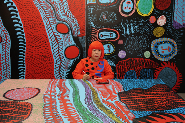 Portrait of Yayoi Kusama in her studio. - COURTESY OF DAVID ZWIMER, NEW YORK; OTA FINE ARTS, TOKYO/SINGAPORE/SHANGHAI
