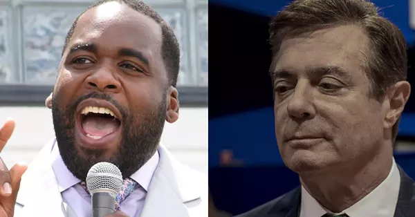 Former Detroit Mayor Kwame Kilpatrick and former Trump campaign manager Paul Manafort. - Shutterstock