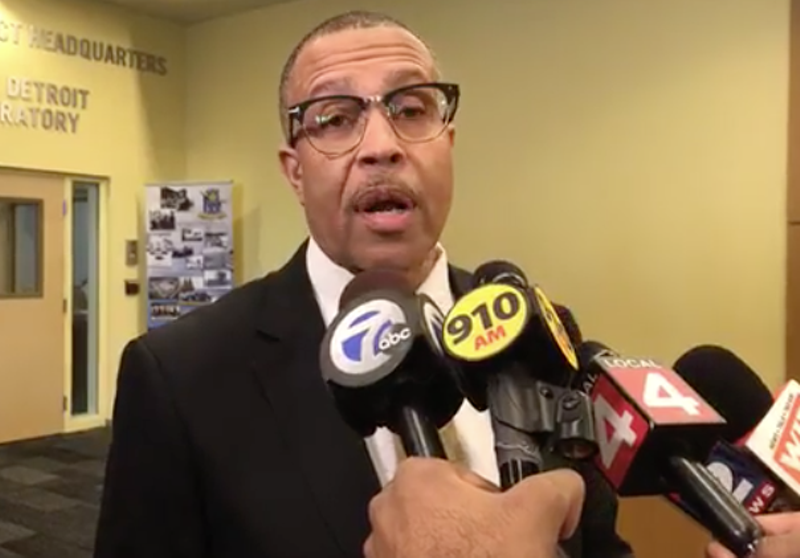 Detroit Police Chief James Craig. - SCREENSHOT FROM DETROIT POLICE DEPARTMENT PRESS CONFERENCE LIVESTREAM