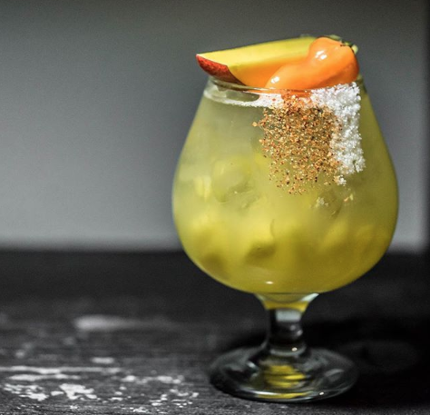 The Federica Picosa consists of tequila, Triple Sec, citrus agave blend, mango, and habanero. - Peso Bar/Instagram