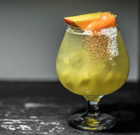 The Federica Picosa consists of tequila, Triple Sec, citrus agave blend, mango, and habanero. - Peso Bar/Instagram