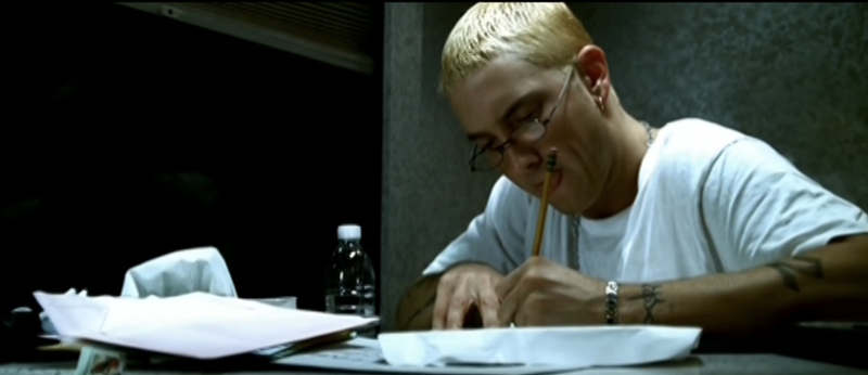 Eminem finally writes back his crazed fan in 2000's video for "Stan." - Screengrab/YouTube