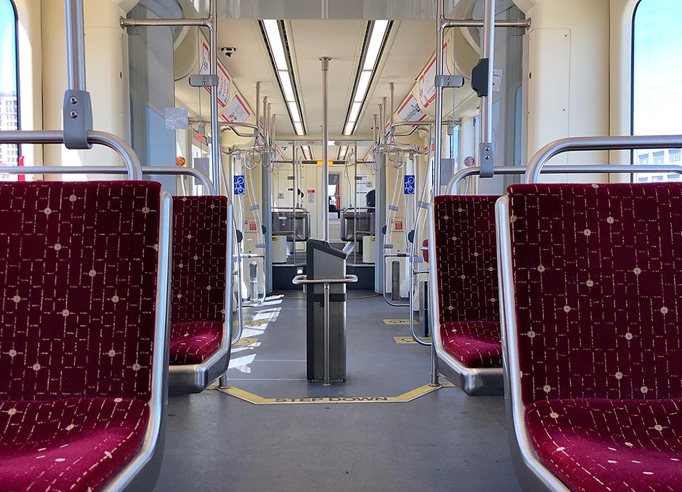An empty QLine interior on a recent weekday. - Steve Neavling