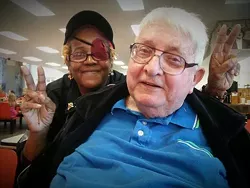 Russ Gibb and a friend. - From Russ Gib's blog