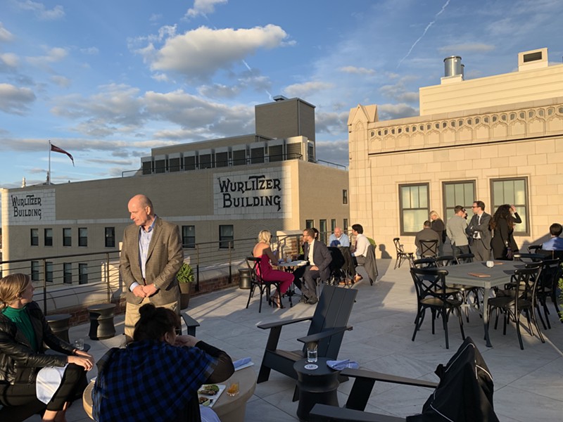 Here's what the view looks like at the top of the Monarch Club, Detroit's new rooftop bar