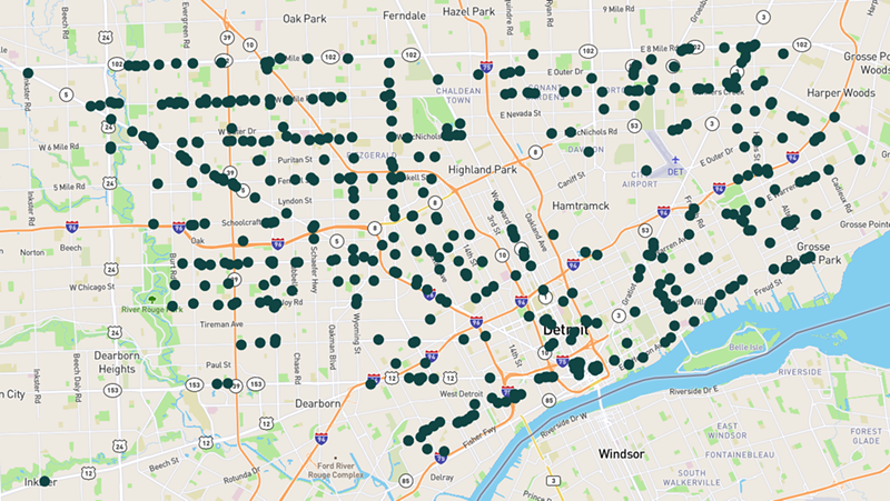 Project Green Light locations in Detroit. - City of Detroit