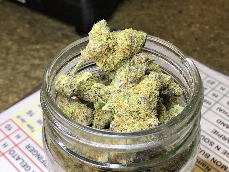 Medical-grade marijuana at The Reef in Detroit. - STEVE NEAVLING
