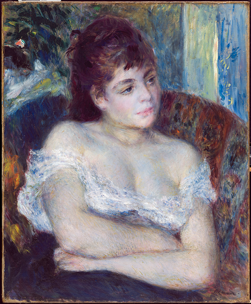 "Woman in an Armchair," 1874, Pierre-Auguste Renoir, French; oil on canvas. - COURTESY OF DETROIT INSTITUTE OF ARTS